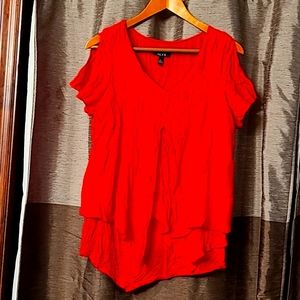 Cute red summer blouse
